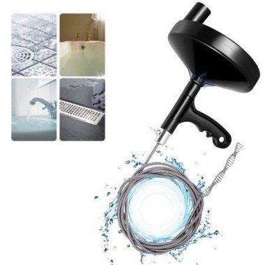 Drain AugerClog Remover With Drill Adapter25 Feet Heavy Duty Flexible Plumbing Snake Use Manually Or Powered For KitchenBathrom And Shower Sink