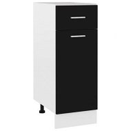 Detailed information about the product Drawer Bottom Cabinet Black 30x46x81.5 Cm Chipboard.