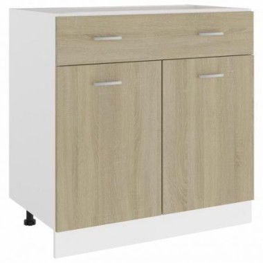 Drawer Bottom Cabinet Sonoma Oak 80x46x81.5 Cm Chipboard.