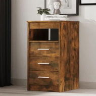 Detailed information about the product Drawer Cabinet Smoked Oak 40x50x76 cm Engineered Wood