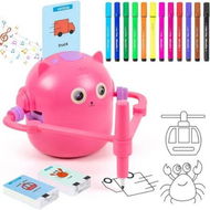 Detailed information about the product Drawing Robot for Kids, Interactive Educational Drawing Robot, Magic Painting Robot Toy with 12 Color Pens for Girls and Boys Age 3 and Up, Pink