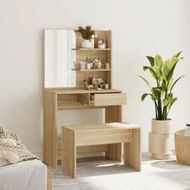 Detailed information about the product Dressing Table Set Sonoma Oak 74.5x40x141 cm