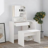 Detailed information about the product Dressing Table Set White 86.5x35x136 cm