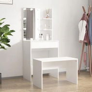 Detailed information about the product Dressing Table Set with LED White Engineered Wood