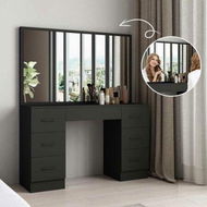 Detailed information about the product Dressing Table Set with Mirror Makeup Dresser Vanity Modern Home Furniture