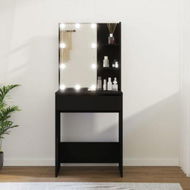 Detailed information about the product Dressing Table with LED Black 60x40x140 cm