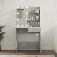 Detailed information about the product Dressing Table with LED Concrete Grey 74.5x40x141 cm