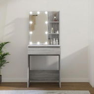 Detailed information about the product Dressing Table With LED Grey Sonoma 60x40x140 Cm