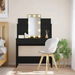 Dressing Table with LED Lights Black 96x40x142 cm. Available at Crazy Sales for $199.95