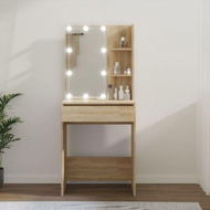 Detailed information about the product Dressing Table With LED Sonoma Oak 60x40x140 Cm