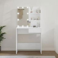 Detailed information about the product Dressing Table with LED White 74.5x40x141 cm