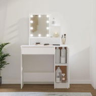 Detailed information about the product Dressing Table with LED White 86.5x35x136 cm