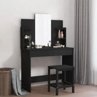 Detailed information about the product Dressing Table with Mirror Black 96x39x142 cm