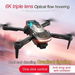 Drone 6K Dual Camera WIFI GPS Quadcopter Obstacle Avoidance Remote Control Aerial Photography Black Foldable. Available at Crazy Sales for $39.99
