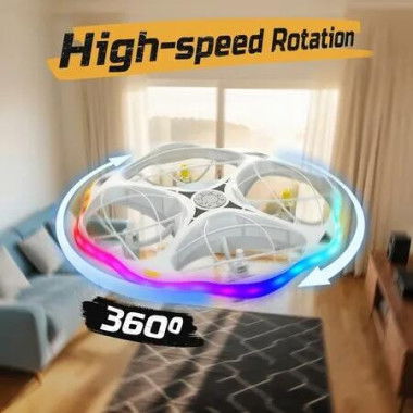 Drones for Boys Girls, UFO RC Quadcopter with Colorful LED Lights for Night Flying, 360 Degree Flip, 3 Speed Adjustable