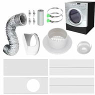 Detailed information about the product Dryer Vent Kit Indoor Clothes Connector Fittings Window Duct Parts Accessories Indoor Drying Machine