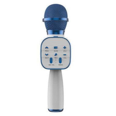 DS813 Wireless Bluetooth Karaoke Microphone Handheld Microphone Professional Speaker Music Player Gaming Mic For Home KTV Blue