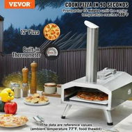 Detailed information about the product Dual Fuel Pizza Oven for Outdoor Use 12' Portable Pizza Oven Pellet & Gas Powered Outdoor Pizza Oven with Thickened Cordierite Pizza Stone Foldable Leg