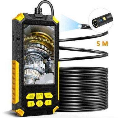 Dual Lens Industrial Borescope Inspection Camera 1080P HD With Light Waterproof Scope For Automotive Engine-5M