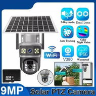 Detailed information about the product Dual Lens WiFi Solar Security Camera Outdoor Wireless Outdoor 1080P PTZ Dome Survaillance Cam 9MP Night Vision AI Motion Detection