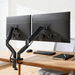 Dual Monitor Arm Desk Mount Stand LED HD TV Screen Display Gas Spring Holder Bracket Fully Adjustable Display 13-32 Inch Computer PC 75mm 100mm VESA. Available at Crazy Sales for $99.90