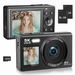 Dual Screen 5K Digital Camera for Vlogging with Fill Light -80MP 16X Zoom WiFi, YouTubeBlogging, Includes 32GB Card 2 Batteries(Black). Available at Crazy Sales for $69.99