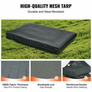 Detailed information about the product Dump Truck Mesh Tarp, 5 x 14 ft, PVC Coated Black Heavy Duty Cover with 5.5' 18oz Double Pocket, Brass Grommets, Reinforced Double Needle Stitch Webbing Fits Manual or Electric Dump Truck System