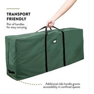 Detailed information about the product Durable Christmas Tree Storage Bag with Handles and Dual Zipper (165 x 38 x 76 CM Green)