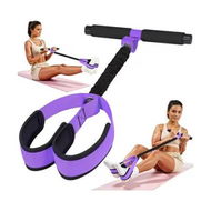 Detailed information about the product Durable Pedal Resistance Band with Handle,Thickened Latex Tubes and Soft Foam Fabric Foot Pedal,Sit Up Exercise Equipment for Abdomen,Core(Purple)