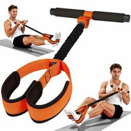 Detailed information about the product Durable Pedal Resistance Band with Handle,Thickened Latex Tubes and Soft Foam Fabric Foot Pedal,Sit Up Exercise Equipment (Orange)