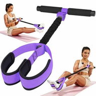 Detailed information about the product Durable Pedal Resistance Band with Handle,Thickened Latex Tubes and Soft Foam Fabric Foot Pedal,Sit Up Exercise Equipment (Purple)