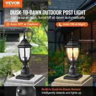 Detailed information about the product Dusk to Dawn Outdoor Lamp Post Light Fixture 400 mm Pole or Pier Mount