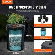 Detailed information about the product DWC Hydroponics Grow System Deep Water Culture 4 Buckets with Air Pump