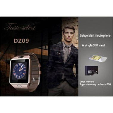 DZ09 Bluetooth Smar Twatch GSM SIM Card For Android Phone - Gold