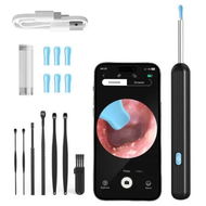 Detailed information about the product Ear Wax Removal Tool Camera Cleaner 500W Pixel Earwax Removal Kit with LED Lights 7 Piece Set for iOS & Android Christmas Gift COL Black