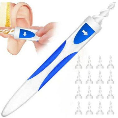 Earwax Remover Silicone Ear Wax Removal Soft Q-Grips Ear Wax Remover With 16 Tips Removal Kit