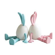 Detailed information about the product Easter 3D Printed Bunny Eggs 2PCS PLA Flexible Pink Movable Rabbit Round Egg Basket Fillers Decor Family Friends Kids Toys Holiday Birthday Gift