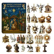 Detailed information about the product Easter Advent Countdown Calendar, 24 Days Christmas Ornament with 2D Acrylic Hanging Pendant for Christmas Tree Decor Holiday Gifts