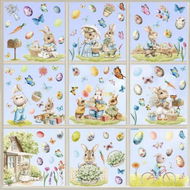 Detailed information about the product Easter Bunny Egg Chick Static Window Stickers Window Glass Door Decorative Stickers