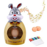 Detailed information about the product Easter Egg Decorating Spinner With Music Eggs Pens Kids Gift Plastic Holidays Children Play Arts And Crafts Grey Rabbit And Brown Egg