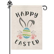 Detailed information about the product Easter Egg Garden Flag Double Sided Burlap Yard Flag Outdoor Decor Spring Summer Holiday Decorations 12 x 18 Inch