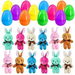 Easter Egg Hunt Kit 12 Pack Easter Eggs Filled with Plush Bunny Surprise Plastic Colourful Easter Toys Gifts for Kids. Available at Crazy Sales for $19.99