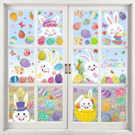 Detailed information about the product Easter Egg Window Stickers Bedroom Balcony Glass Door Background Electrostatic Spring, Easter Window Stickers (9 Sheets)