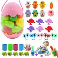 Detailed information about the product Easter eggs filled with toys | Reusable Easter Egg Toys - Large Fillable Party Favors Lightweight Smooth for Easter Birthday