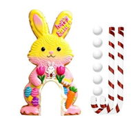 Detailed information about the product Easter Golf Game Set,Portable Golf Toy with Candy Cane Club,Golfs Course Set,Easter Party Game For Holiday Gatherings Home Decorations,For Kids Family