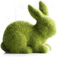 Detailed information about the product Easter Moss Rabbit Figurine Faux Artificial Moss Rabbit Flying Rabbit
