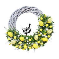 Detailed information about the product Easter Wreath Easter Eggs Wreath Acrylic Rabbit Egg Wreath Easter Bunny Wreath Decoration