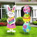 Easter Yard Signs 2pcs with Stakes Cute Bunny Eggs Garden Decorations Outdoor Holiday Welcome Festival Party Supplies Lawn Garden Yard Decor. Available at Crazy Sales for $19.11