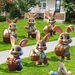 Easter Yard Signs 6pcs with Stakes Cute Bunny Eggs Garden Decorations Outdoor Holiday Welcome Festival Party Supplies Lawn Garden Yard Decor. Available at Crazy Sales for $19.11