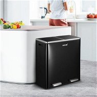 Detailed information about the product Easy To Clean 60L Dual Compartment Kitchen Pedal Bin Good Sealing No Smell Quiet Soft Closing